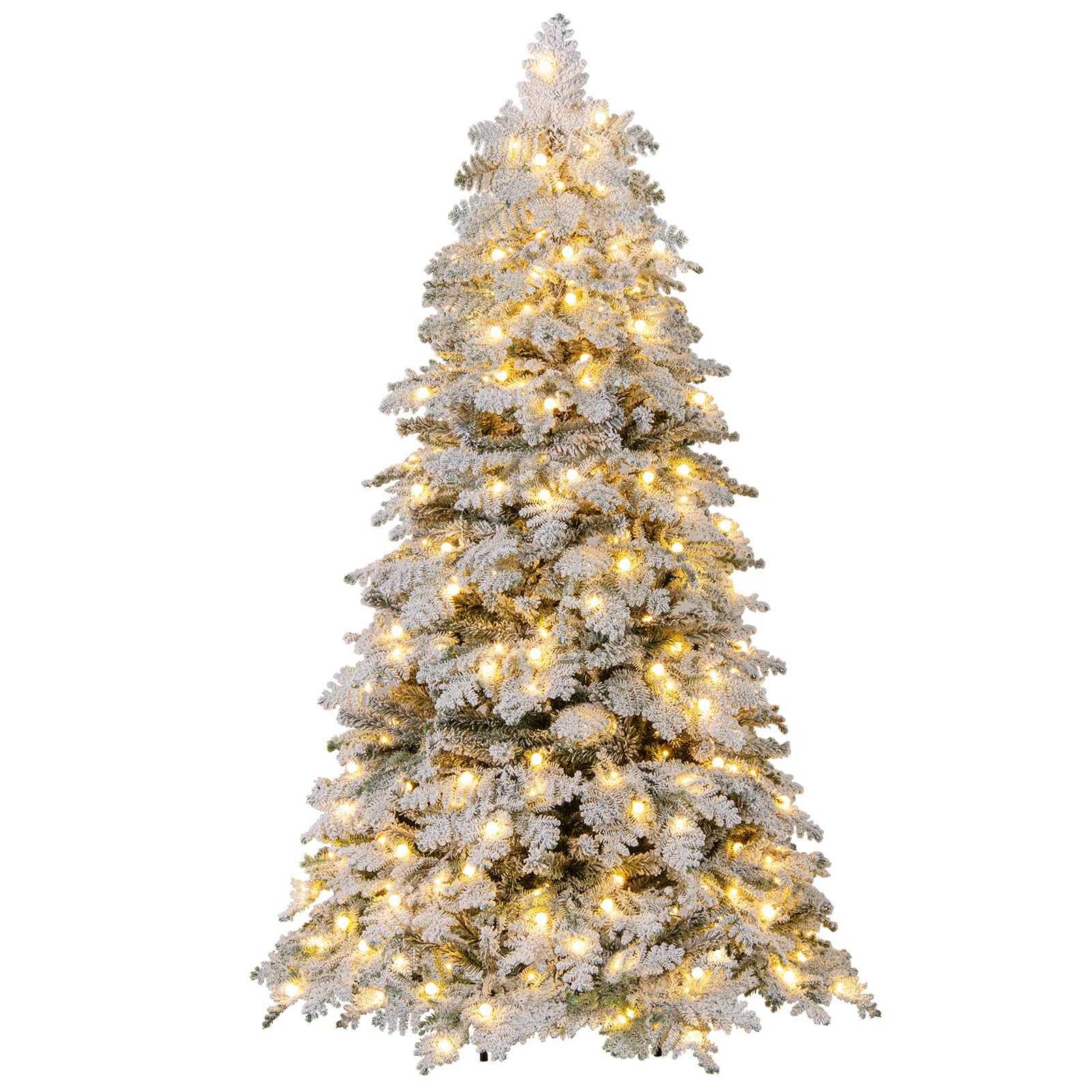 Amazon.com: Goplus 6 FT Pre-Lit Snow Flocked Christmas Tree
